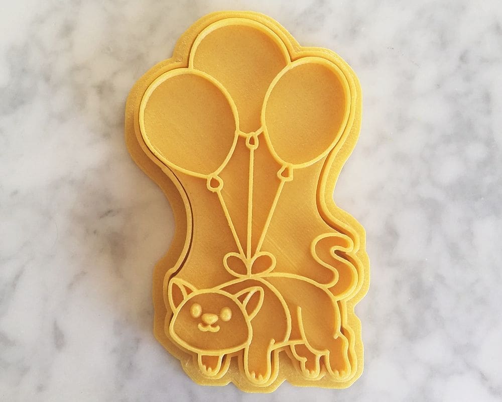 Cat with Balloons Cookie Cutter - Image 3