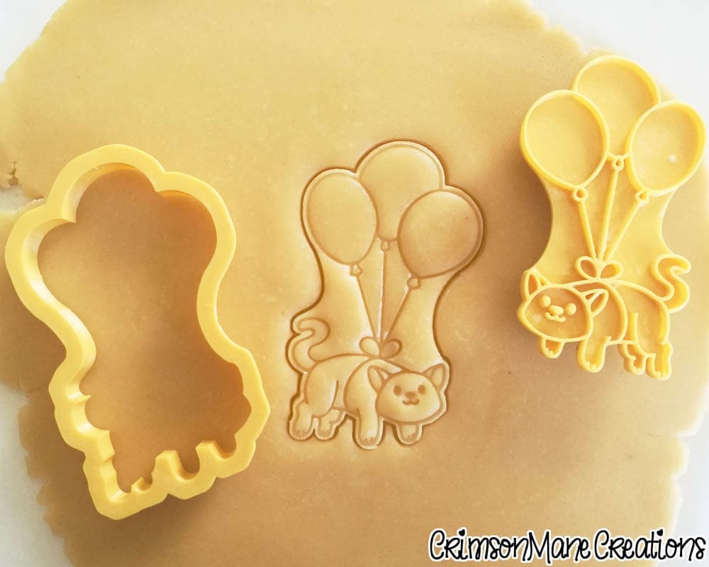 Cat with Balloons Cookie Cutter - Image 2